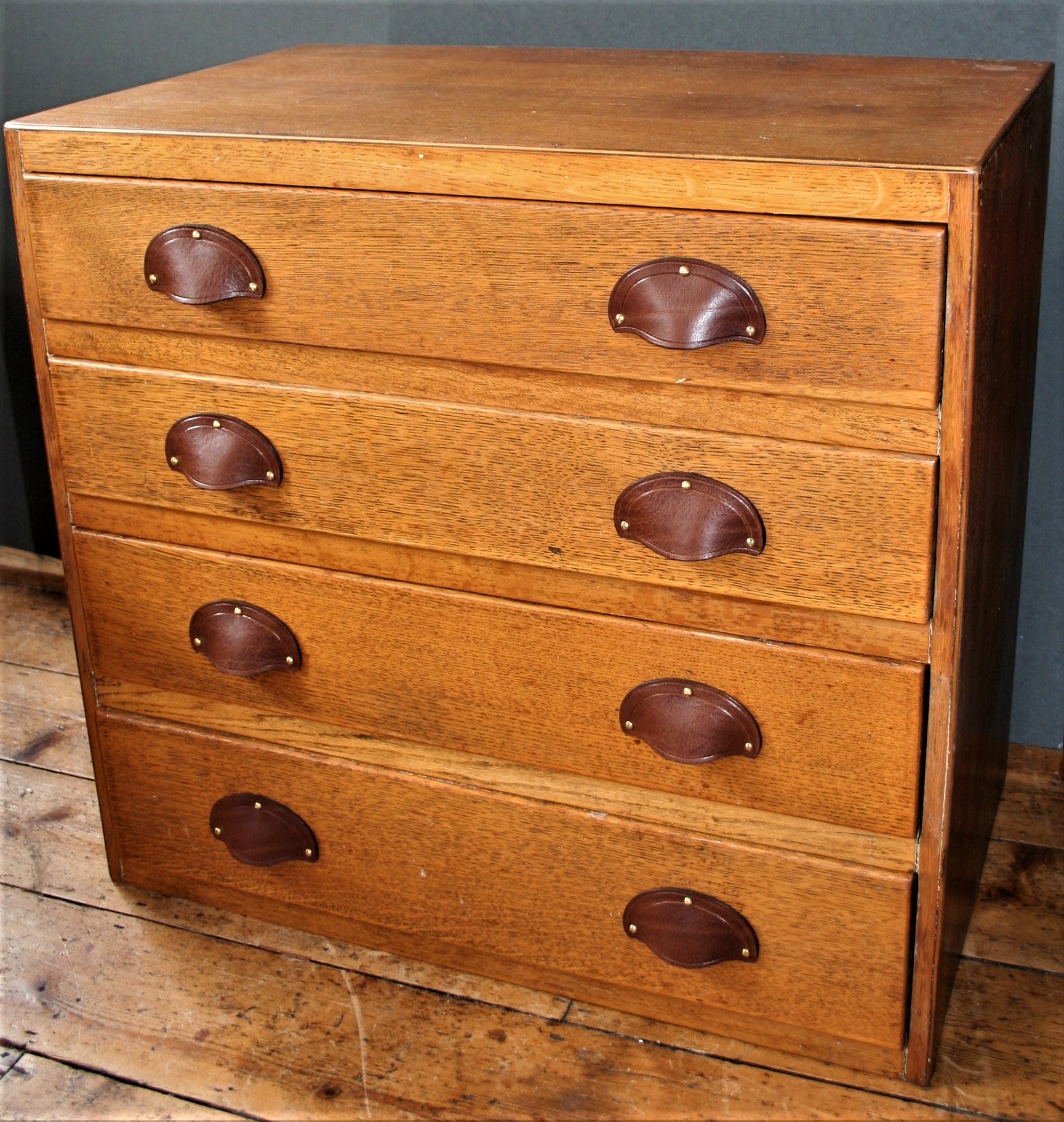 Chest Of Drawers With Leather Cup Handles